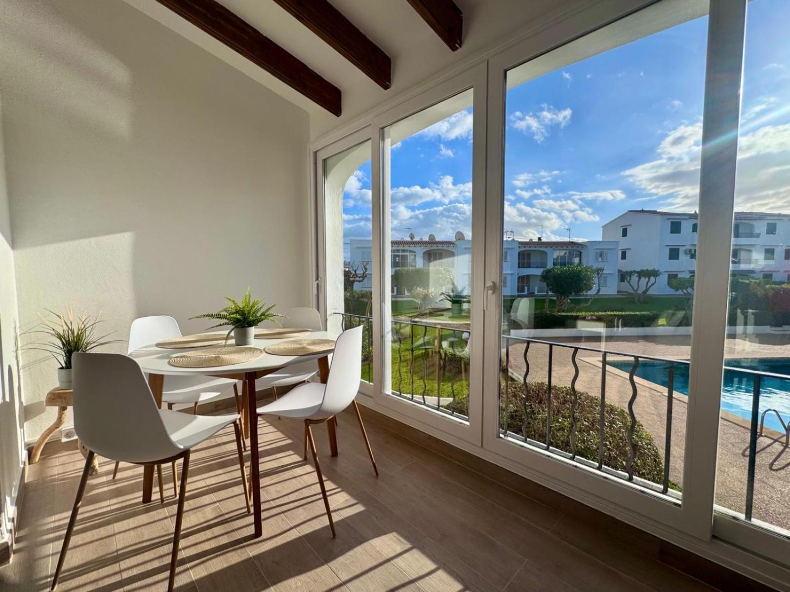 Precioso Apartamento Residencial Con Piscina Cala En Porter  Exterior foto