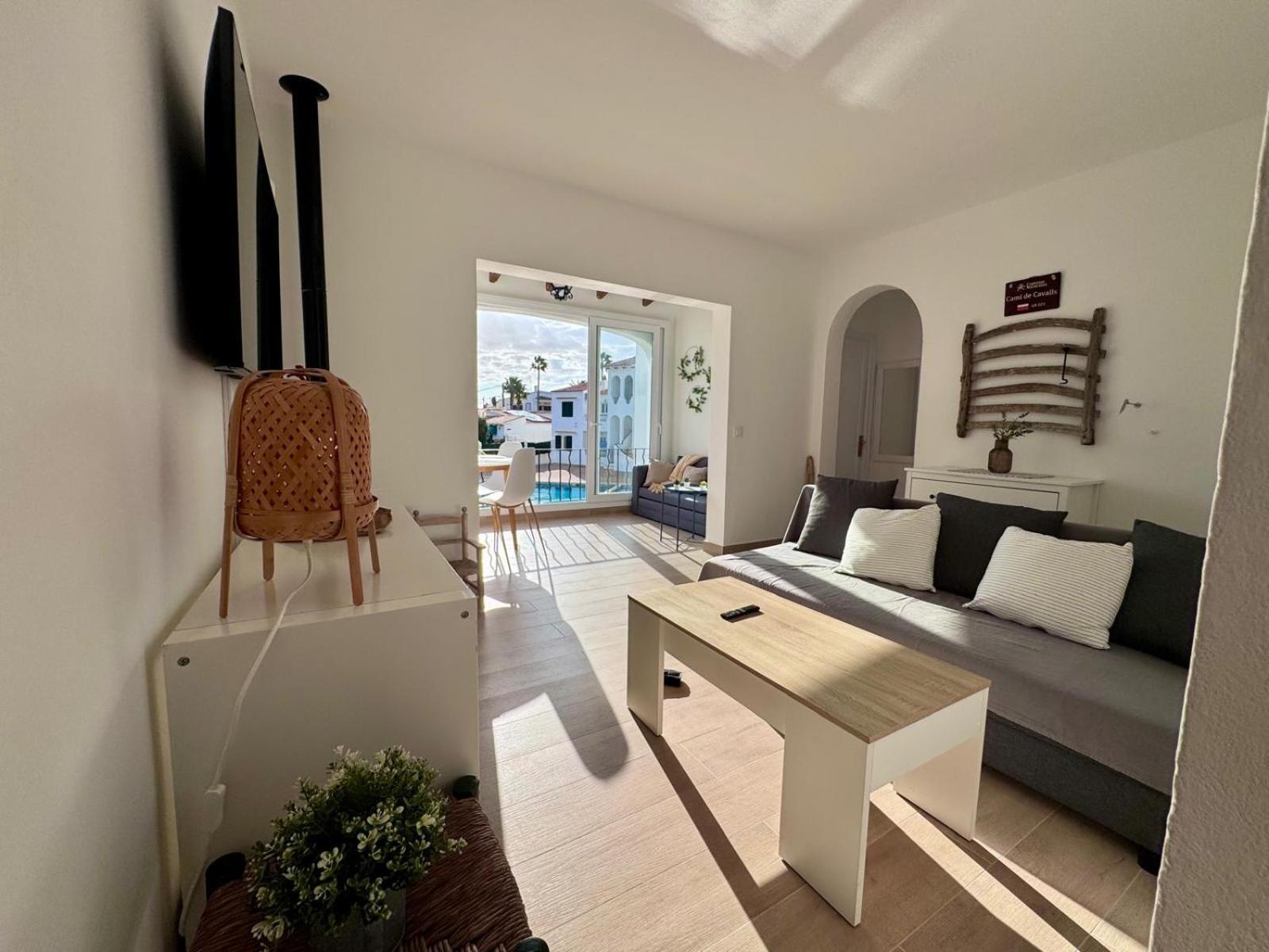 Precioso Apartamento Residencial Con Piscina Cala En Porter  Exterior foto