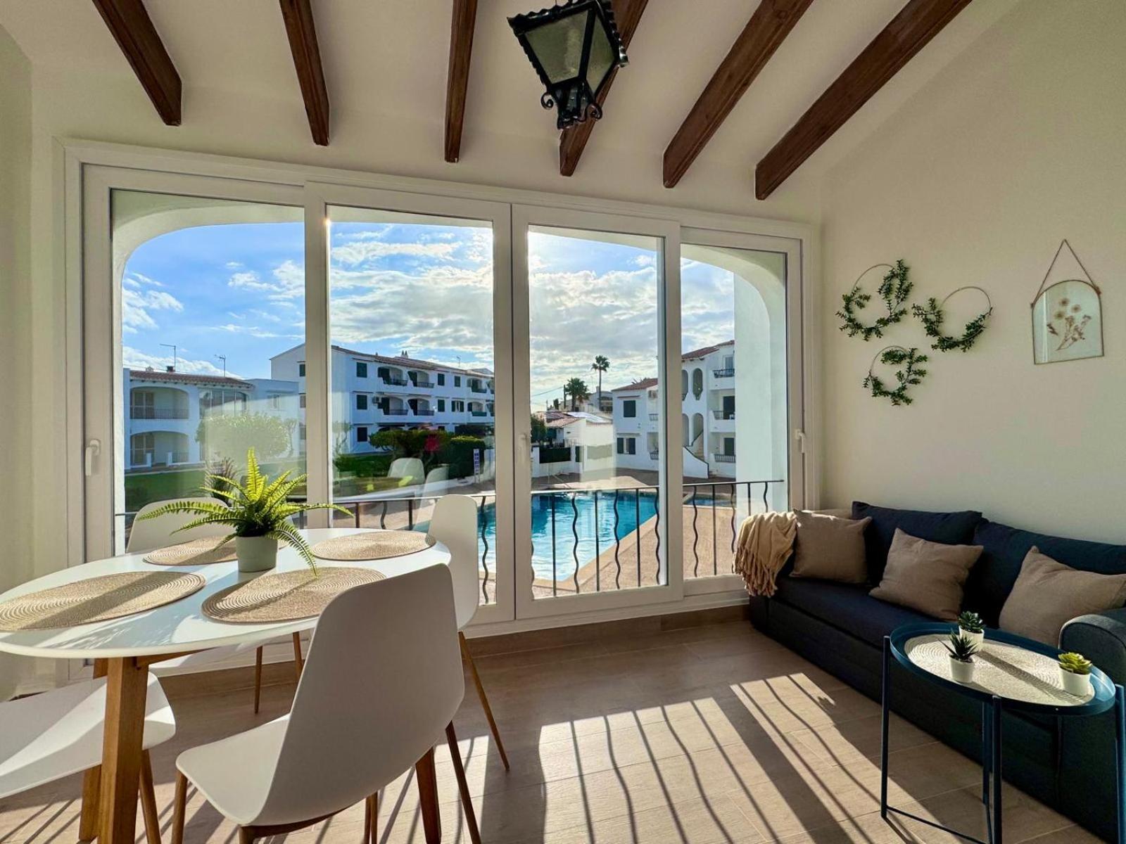 Precioso Apartamento Residencial Con Piscina Cala En Porter  Exterior foto